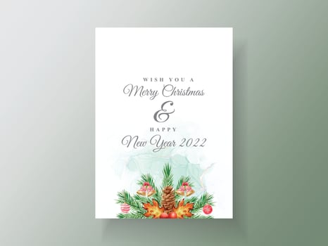 Beautiful card template christmas theme vector