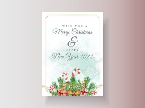 Beautiful card template christmas theme vector