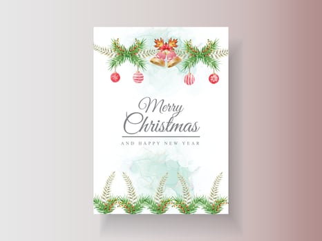 Beautiful card template christmas theme vector