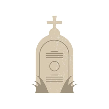 gravestone with cross vector