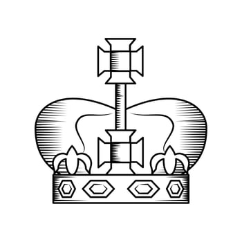 crown monarchy icon vector
