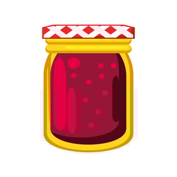 bottle of sweet jam vector