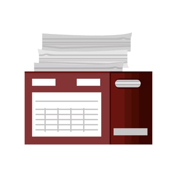 paperwork in cardboard box vector