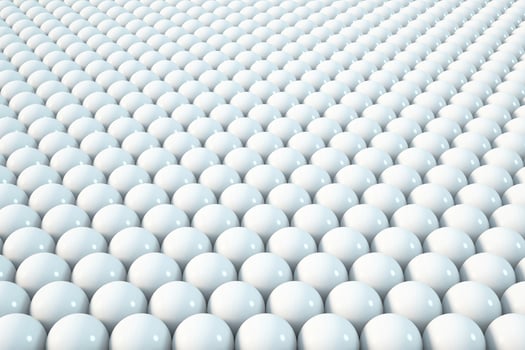 3d rendering of white sphere background photo