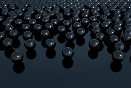 3d rendering of black sphere background photo