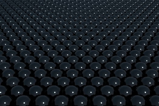 3d rendering of black sphere background photo