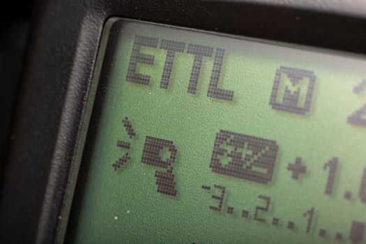 E-TTL mode screen photo