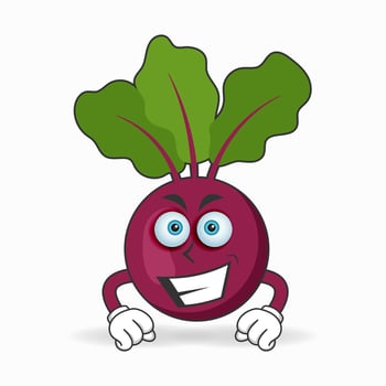 Onion Purple mascot character with smile expression. vector illustration