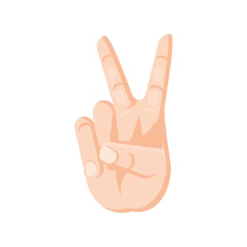 hand of peace and love vector