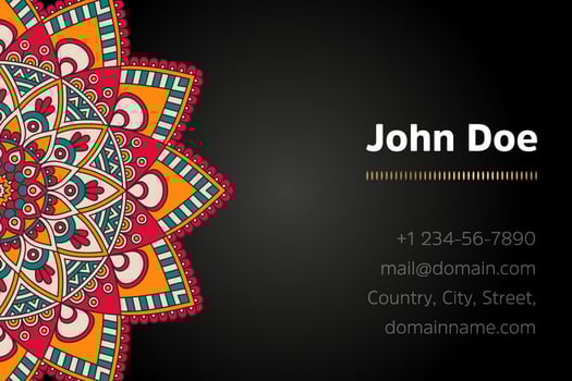 Mandala Business card vector