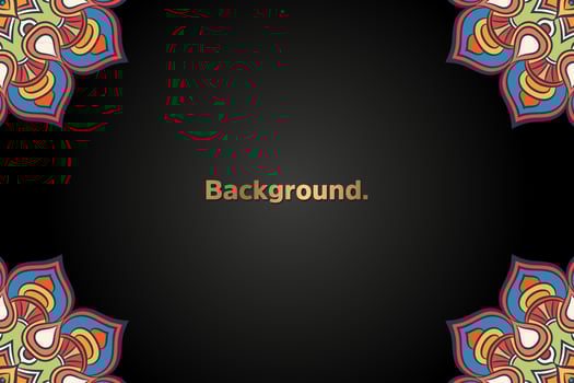 Background with colorful mandala vector