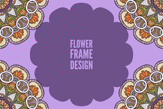 Card with mandala vector