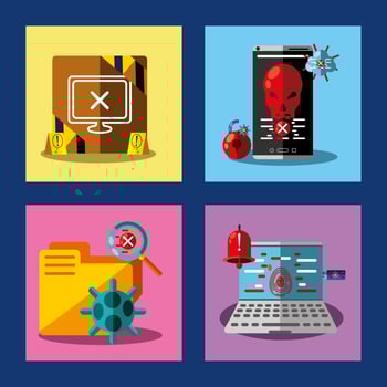 cybercrime hacking system vector