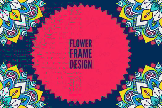 Card with mandala vector
