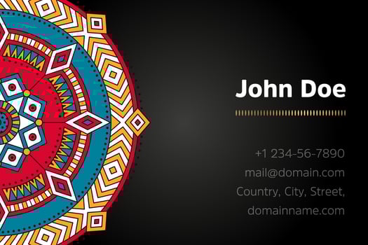 Mandala Business card vector
