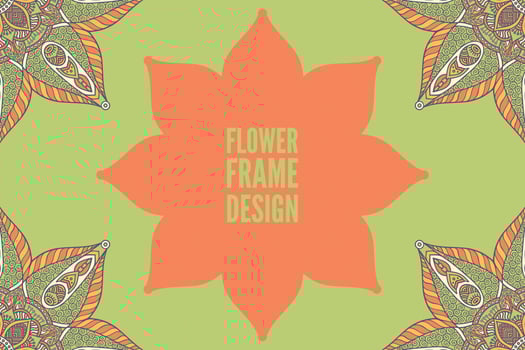 Card with mandala vector