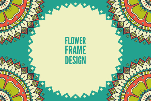 Card with mandala vector
