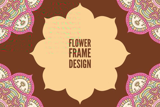 Card with mandala vector