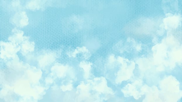 Realistic blue sky with clouds vector