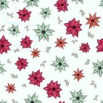 Seamless vector pattern cute floral flowers wallpaper, women clothes