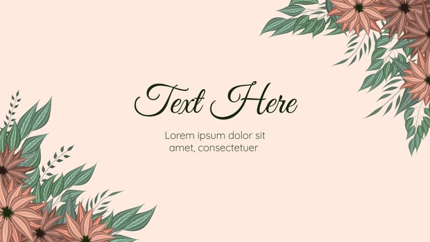 Stunning spring floral background template with tender flowers vector