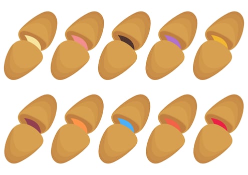 collection of illustrations of bread filled with delicious and sweet cream vector