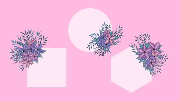 Luxury floral frame background vintage label women's day badge tag vector