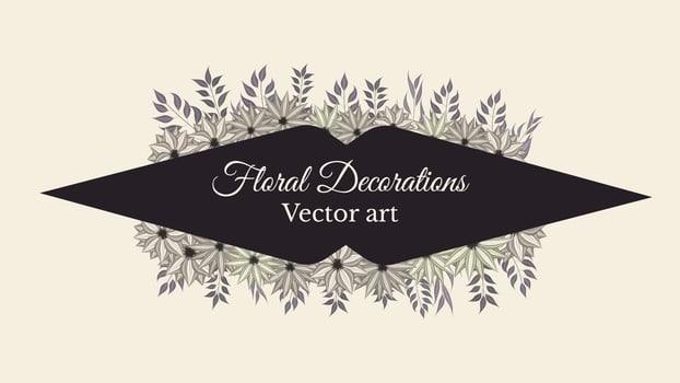 Romantic wreath with quote text place card template flowers invition vector