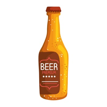 beer bottle drink vector