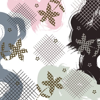 Silk scarf abstract pattern design with floral style. Design useful for hijab, kerchief, bandana, fabric, fashion, shawl, wallpaper, bed cover, etc. vector