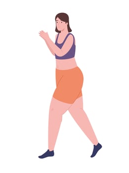 woman practicing exercise vector