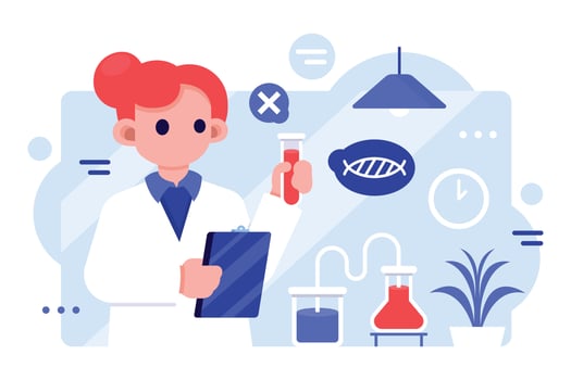 Woman Scientist working in Laboratory vector