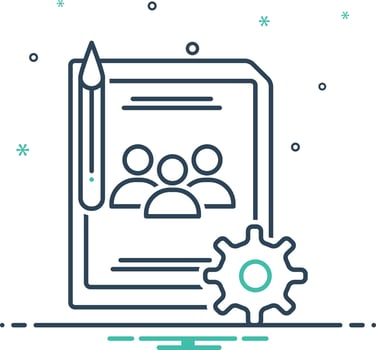 Mix icon for blog management vector