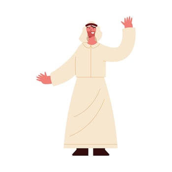 Muslim man cartoon vector