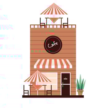 cafe store design vector