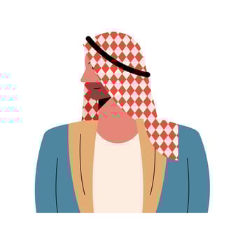 arabian race man vector