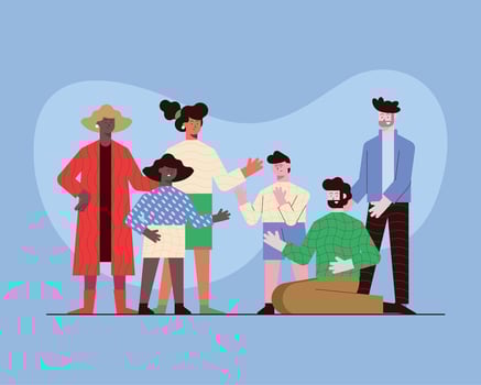 Parents and kids vector