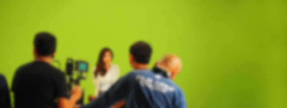Blurry images of making TV commercial movie video photo