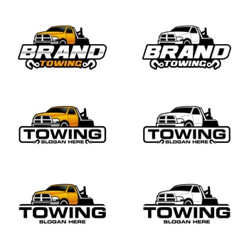 towing logo template vector