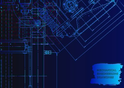 Machine-building industry. Computer aided design systems vector