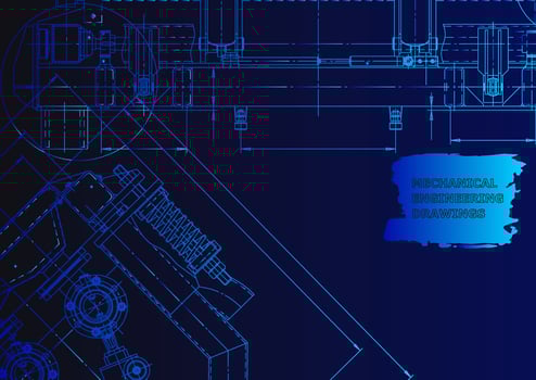 Computer aided design systems. Technical illustrations, background vector