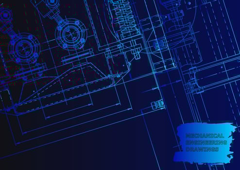 Computer aided design systems. Technical illustrations, background vector