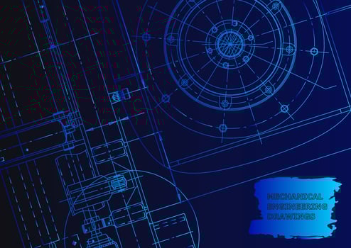 Mechanical instrument making. Technical abstract background vector