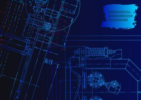 Computer aided design systems. Technical illustrations, background vector