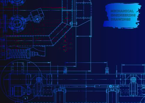 Cover, flyer, banner. Vector engineering illustration