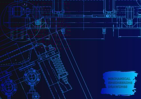 Mechanical instrument making. Technical abstract background vector