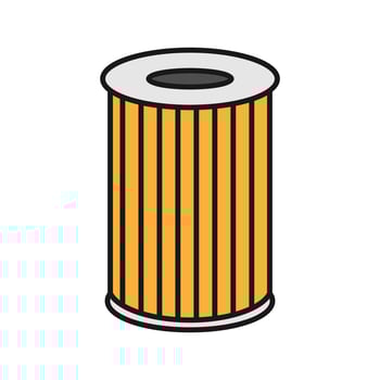 Car air filter color icon. Isolated vector illustrations