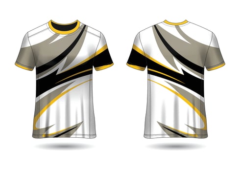 Sports jersey template for team uniforms Vector