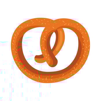 pastry pretzel product vector