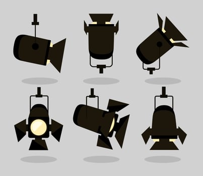 spotlights symbol collection vector
